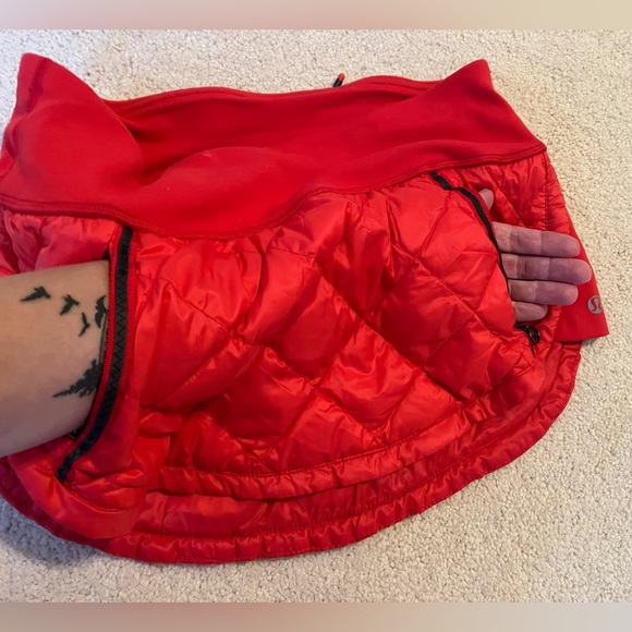 🍋 Lululemon Hot Cheeks Skirt  Down Filled Quilted Zip Pouch Pocket - Picture 11 of 14